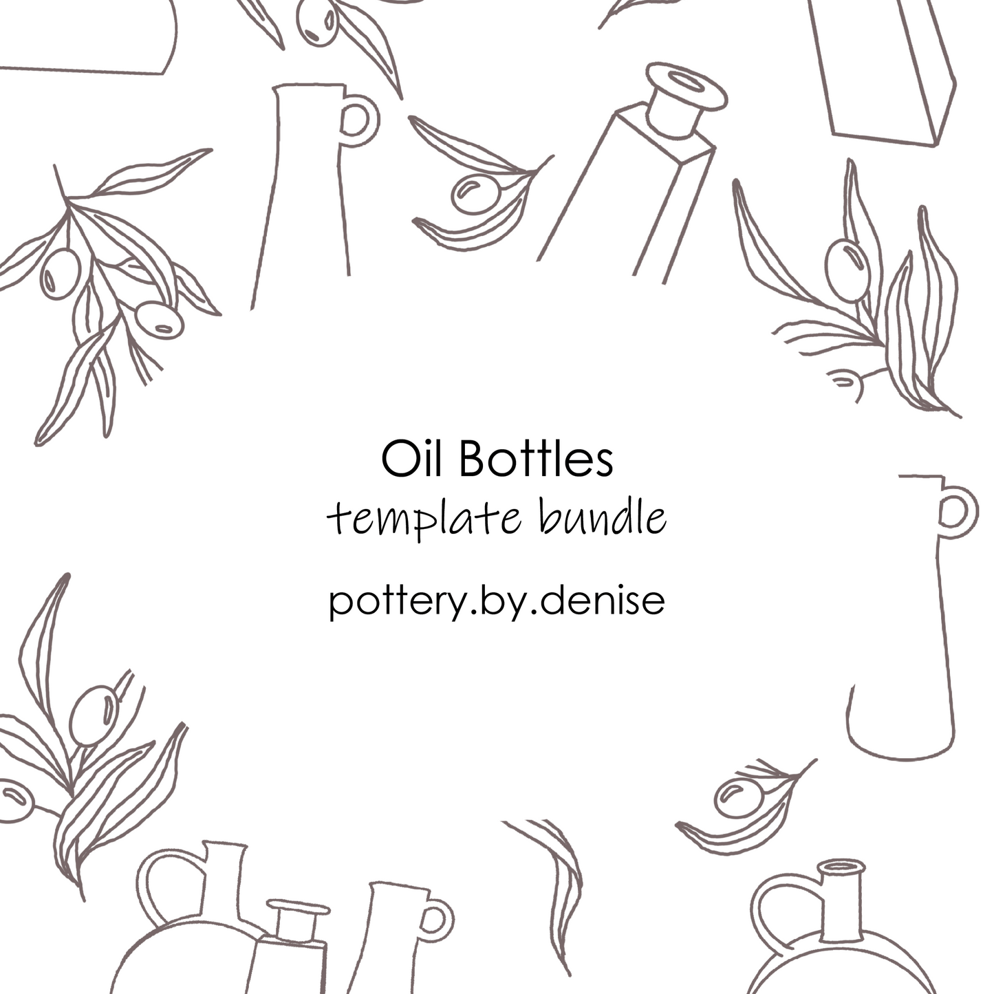 Oil Bottles Template Bundle