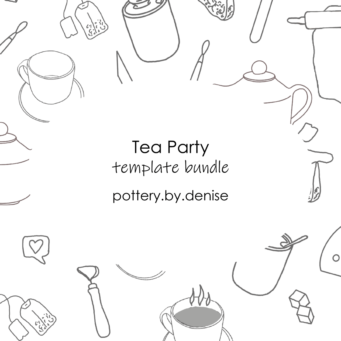 Tea Party Template Bundle